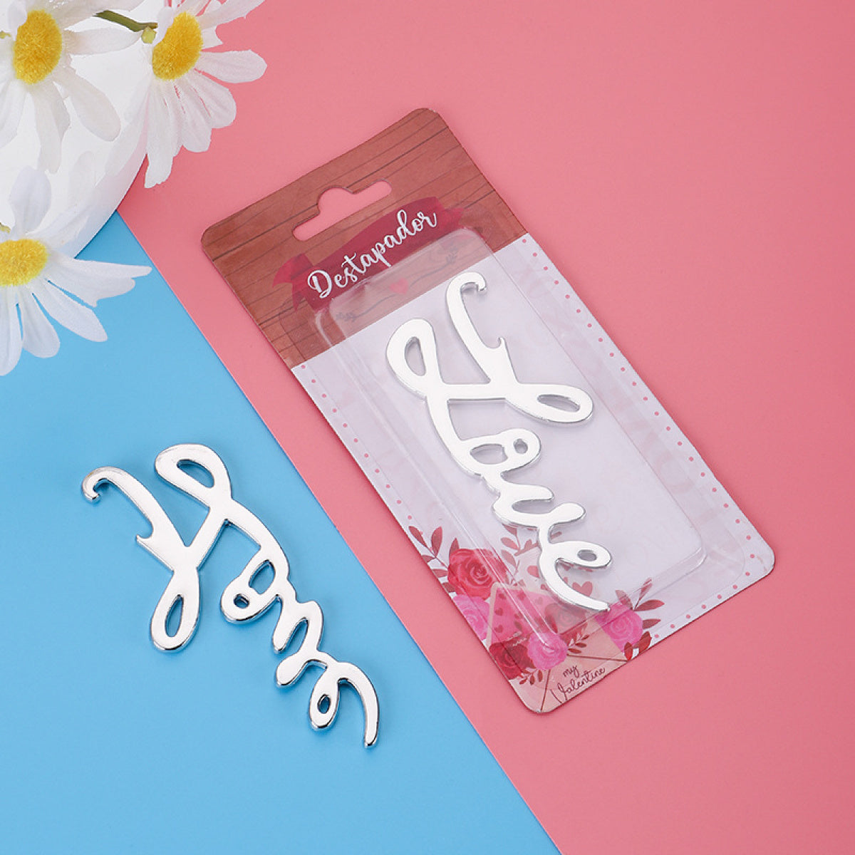 Silver Love Script Bottle Opener - Image 3