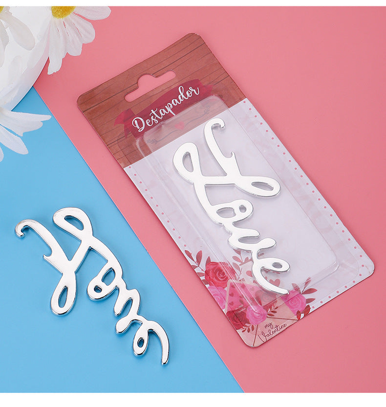 Silver Love Script Bottle Opener - Image 7