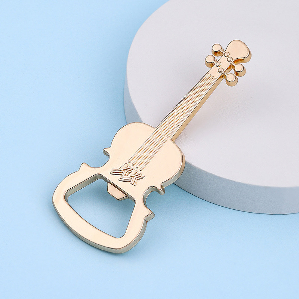 Gold Violin Bottle Opener Party Favor - Image 2