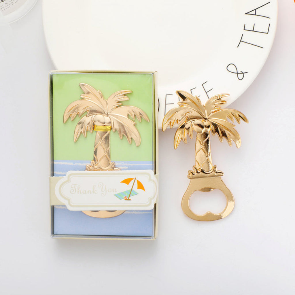 Gold Palm Tree Bottle Opener Party Favor - Image 1