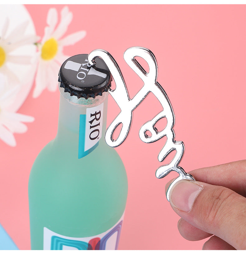 Silver Love Script Bottle Opener - Image 8