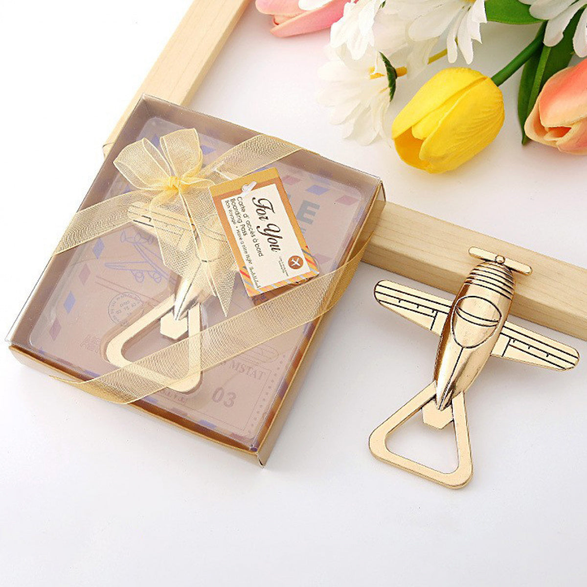 Gold Airplane Bottle Opener - Image 6