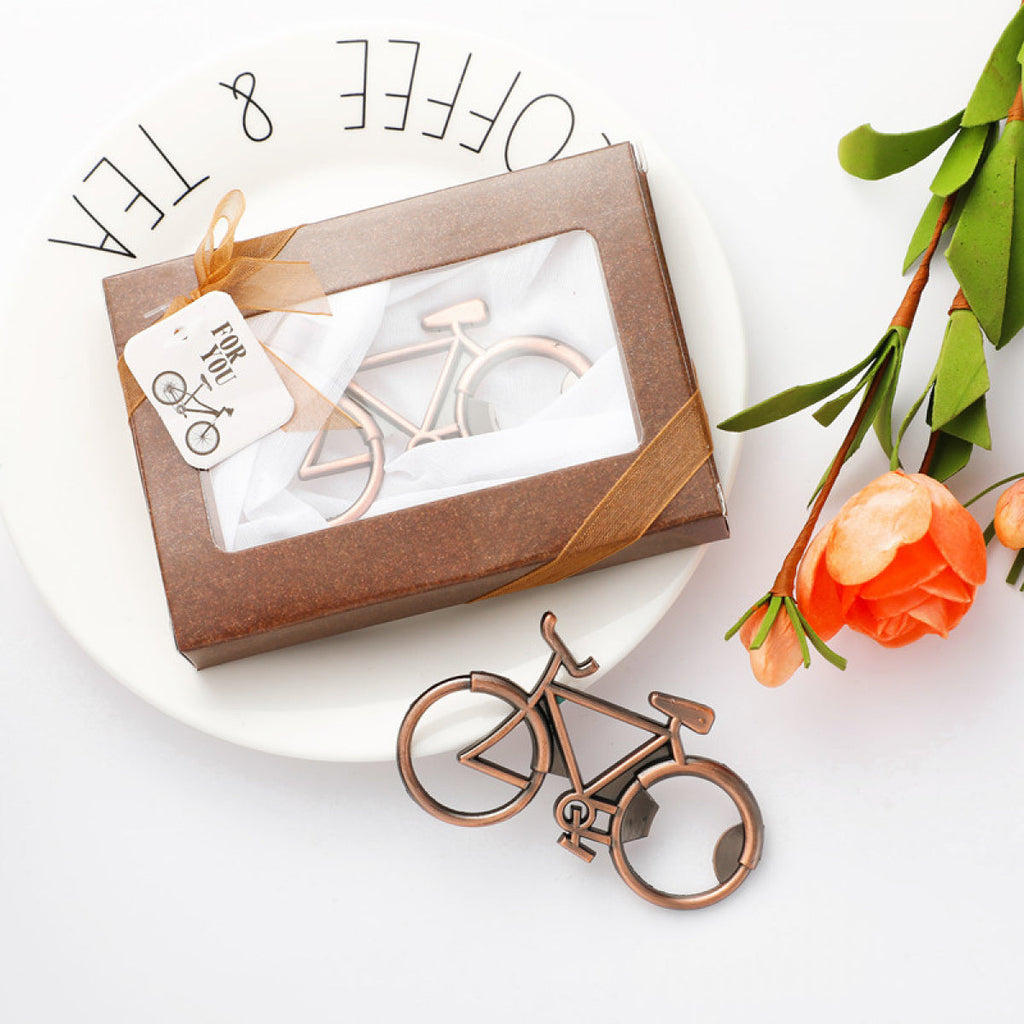Antique Copper Bicycle Bottle Opener Party Favor - Image 8