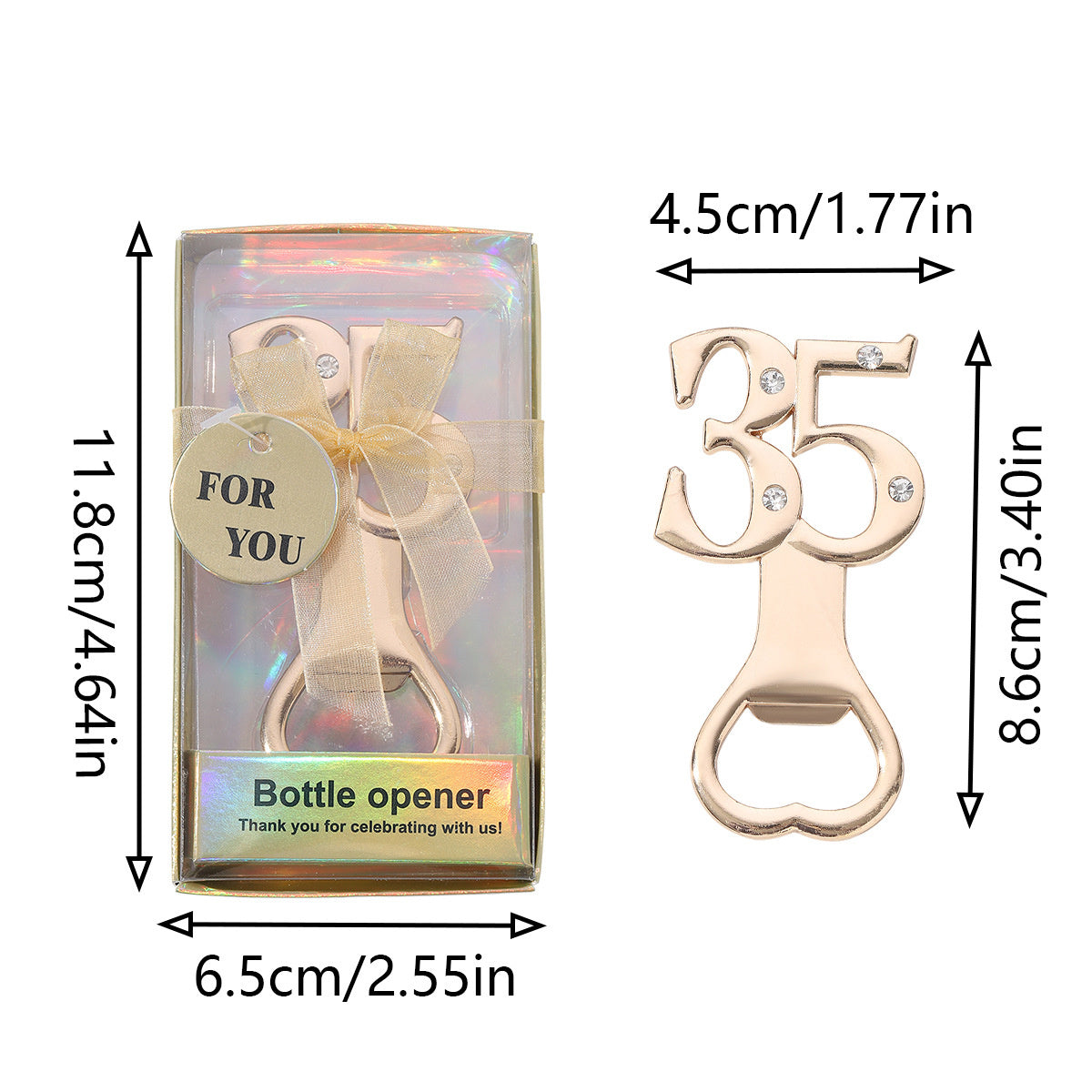 Milestone Number Bottle Opener Party Favor - Image 13