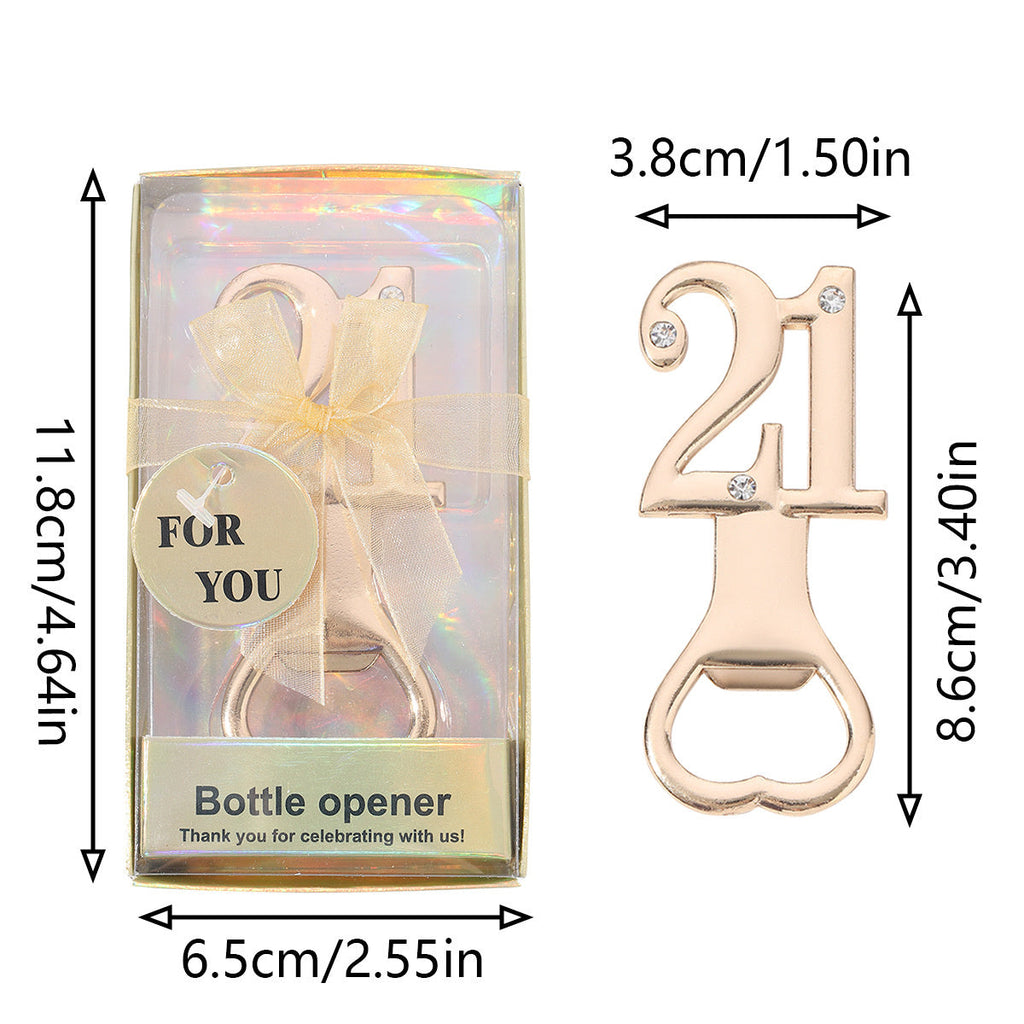 Milestone Number Bottle Opener Party Favor - Image 16