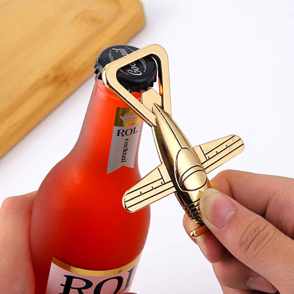 Gold Airplane Bottle Opener - Image 3