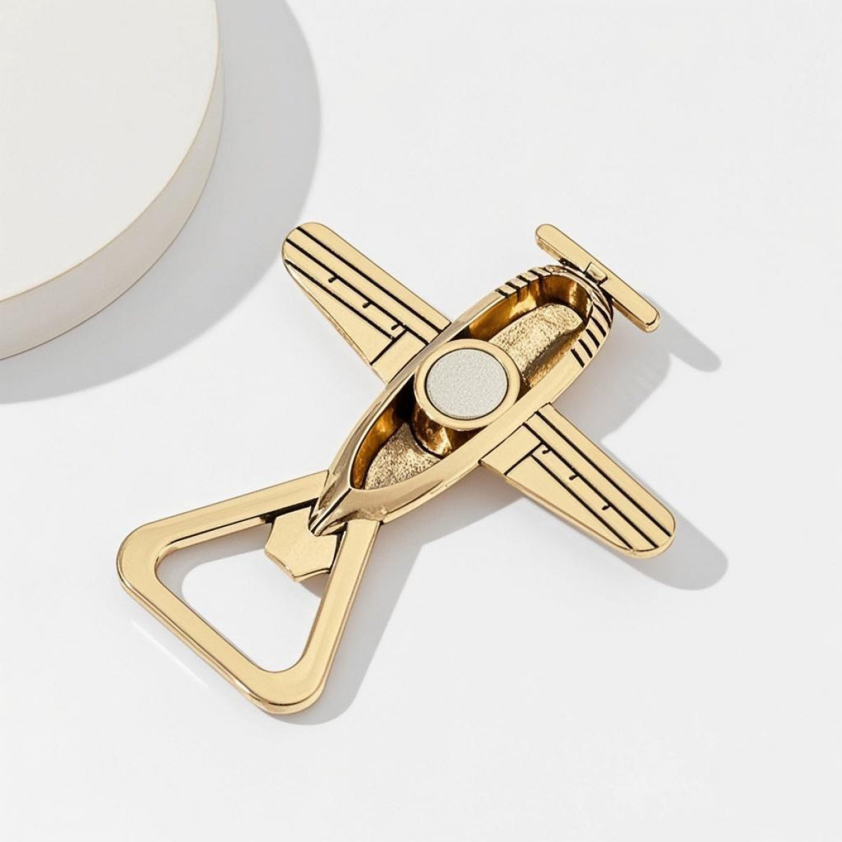 Gold Airplane Bottle Opener - Image 2