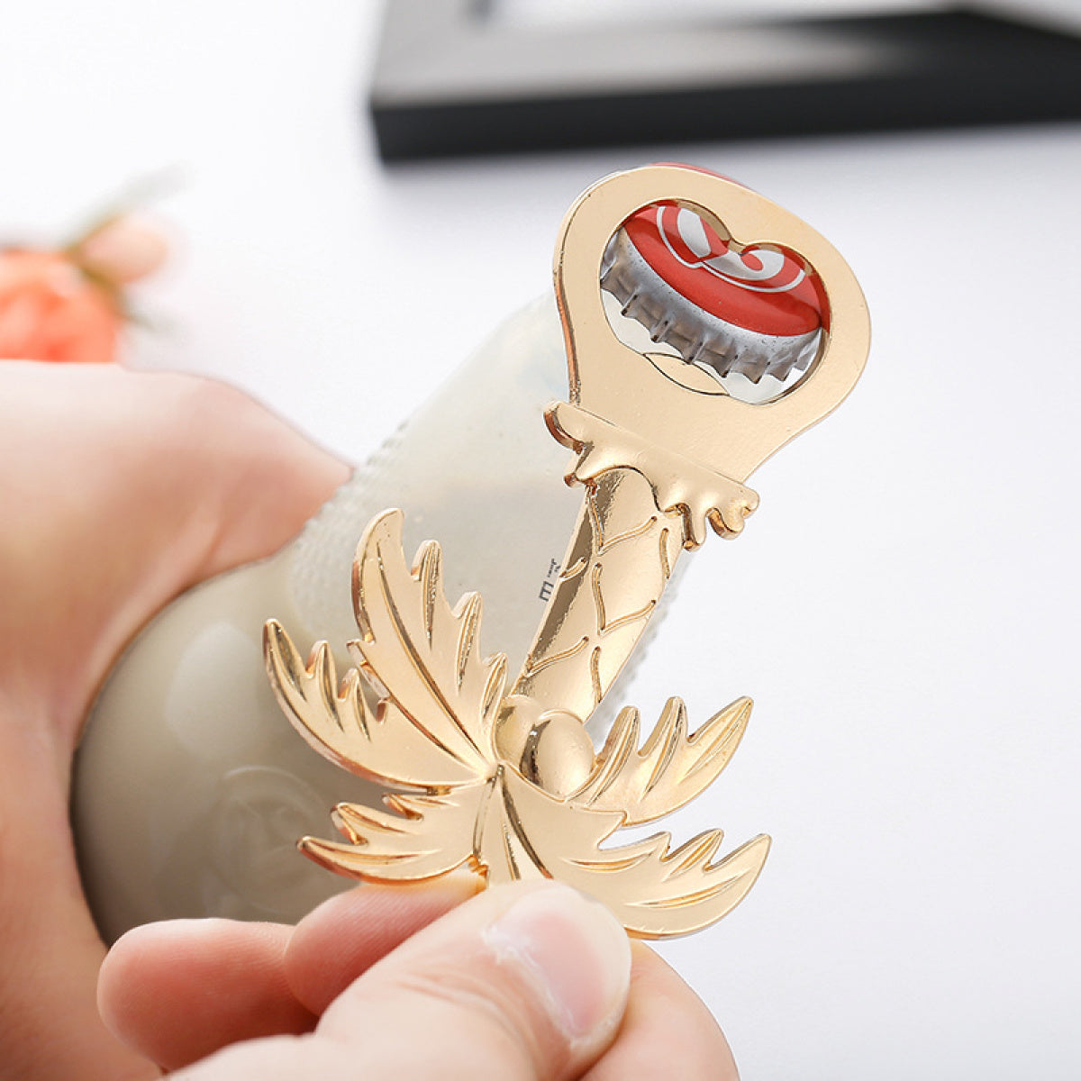 Gold Palm Tree Bottle Opener Party Favor - Image 2