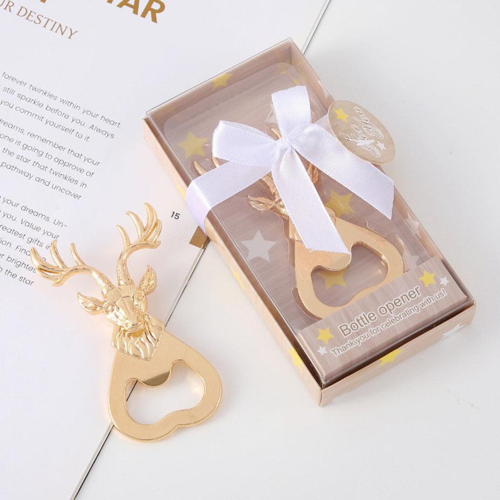 Gold Deer Head Bottle Opener Party Favor - Image 7