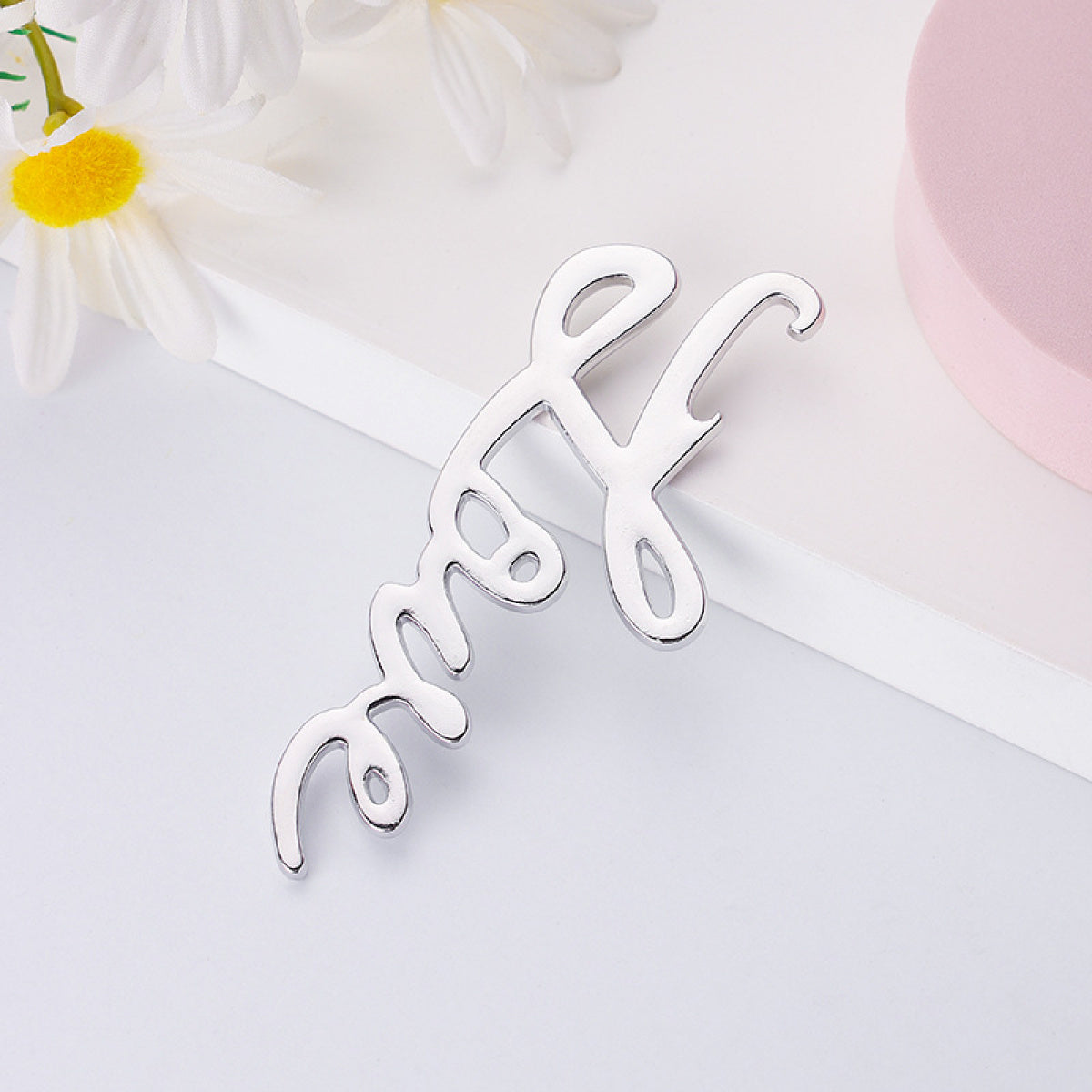 Silver Love Script Bottle Opener - Image 2